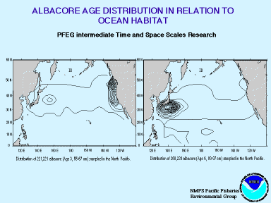 Abacore Age Distribution in Relation to Ocean 
Habitat